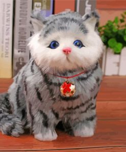 Cute Grey Toy Cats Paint By Numbers