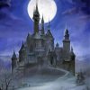 Dracula Castle And Moon Art Paint By Numbers