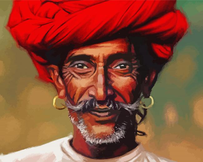 Indian Man Paint By Numbers