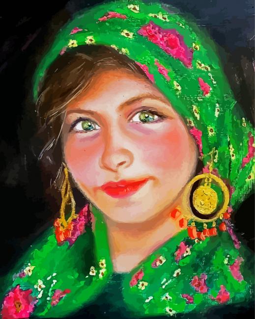Kurdish Lady Paint By Numbers
