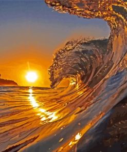 Sunset Big Wave Paint By Numbers