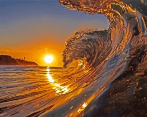 Sunset Big Wave Paint By Numbers