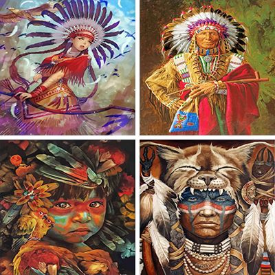 Amerindians Painting By Numbers