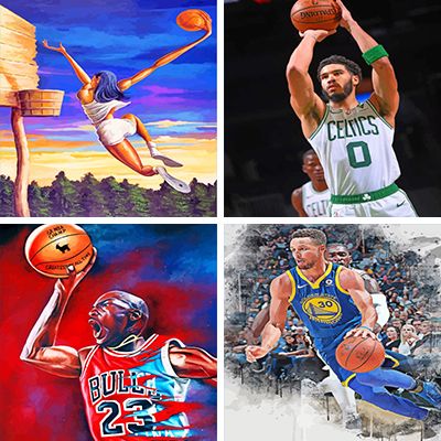 BAsketball Painting By Numbers
