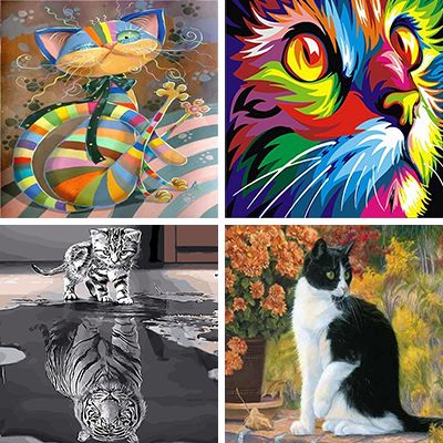 Cat Painting By Numbers