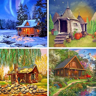Cottages Painting By Numbers