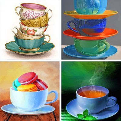 Cups Painting By Numbers
