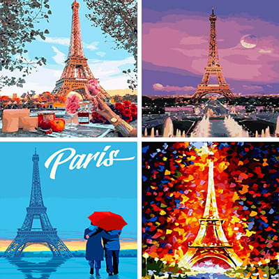 Eiffel Tower Painting By Numbers