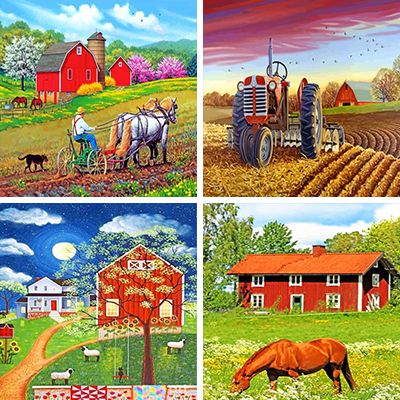 Farms Painting By Numbers