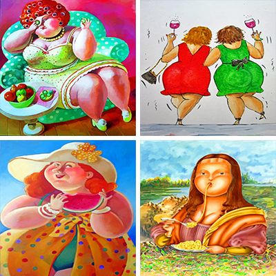 Fat Ladies Painting By Numbers