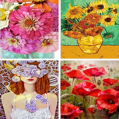 Flower Painting By Numbers