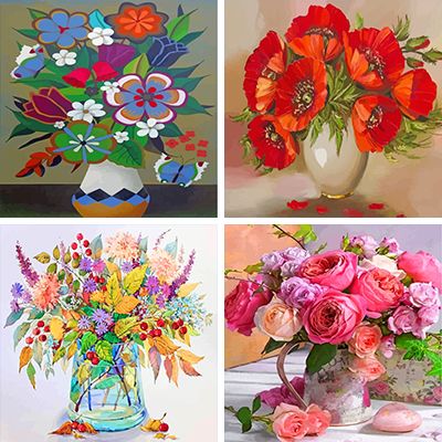 Flower Vase Painting By Numbers