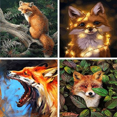 Foxes Painting By Numbers