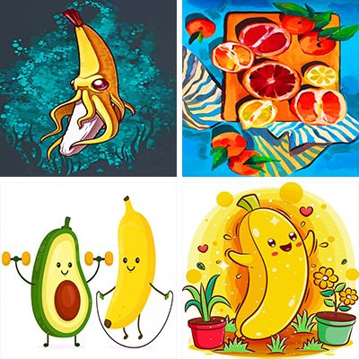 Fruit Painting By Numbers