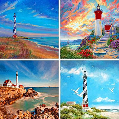 Lighthouses Painting By Numbers