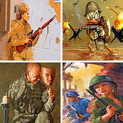 Military Painting By Numbers