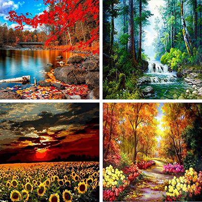 Nature Scenery Painting By Numbers