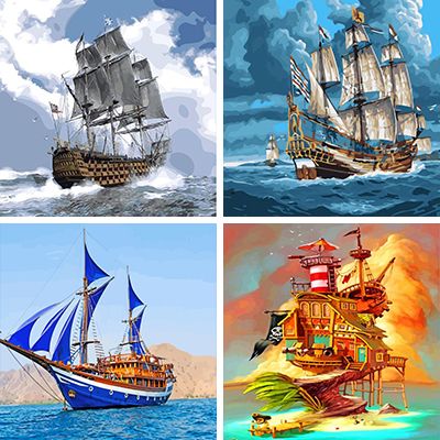 Ships Painting By Numbers