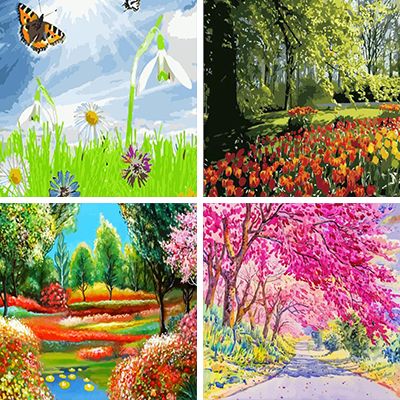 Spring Painting By Numbers