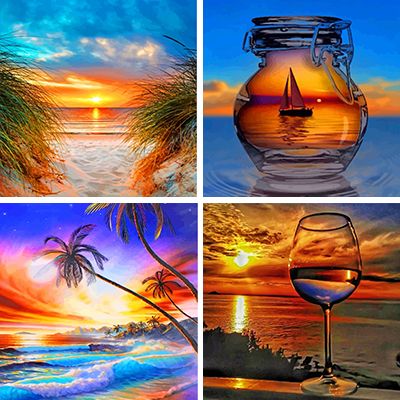 Sunset Painting By Numbers