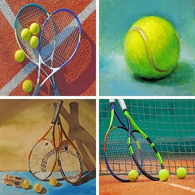 Tennis Painting By Numbers