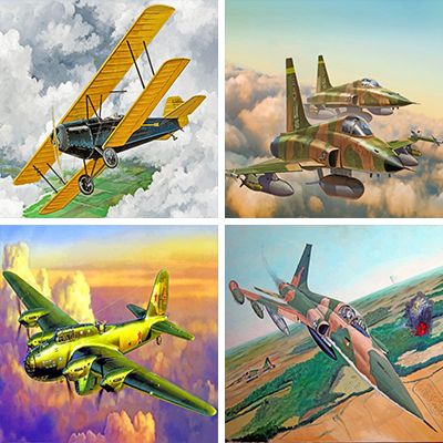 Airplane Painting By Numbers
