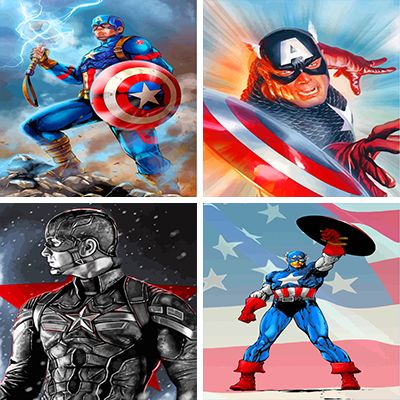 Captain America Painting By Numbers