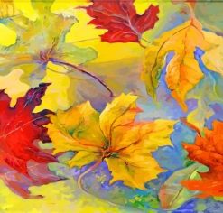 Abstract Autumn Leaves Paint By Numbers