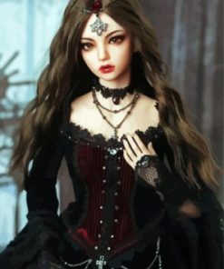 Gothic Cute Doll Paint By Numbers