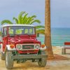 Red Vintage Land Cruiser Paint By Numbers