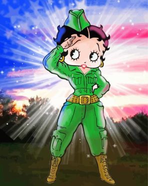 Betty Boop Military By Numbers